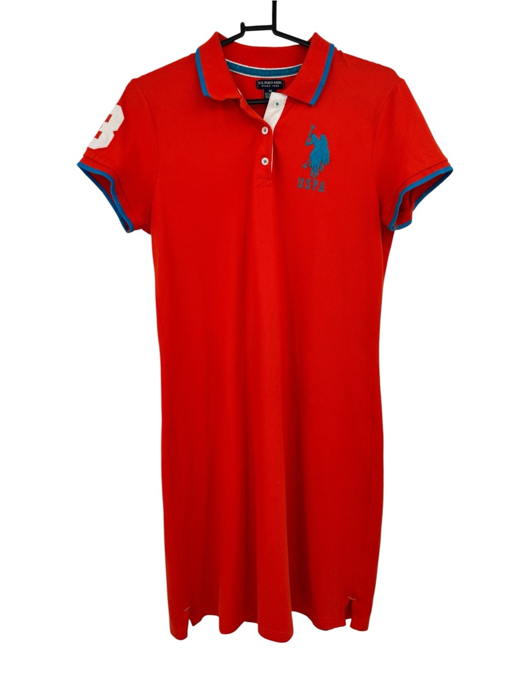 U.S. Polo Assn. Women's Tipped Polo Sporty Dress M